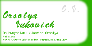 orsolya vukovich business card